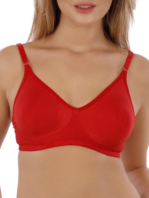 floral patch solid bra - 15572869 - Very Small Image - 1