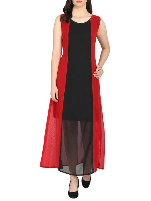 color block a-line dress - 15573111 - Very Small Image - 1