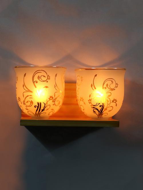 lakshya new royal & stylish twins wall lamp light with hand decorative colorful glass (set of four) -pl17 - 15573747 - Very Small Image - 1