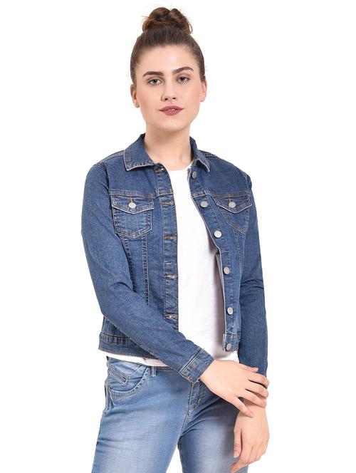 button-up denim jacket - 15574013 - Very Small Image - 1