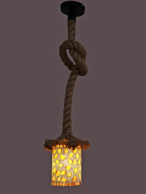 ultra stylish pendant ceiling lamp light hanging in rope with hand decorative designer glass shade (set of four ) - 15574234 - Very Small Image - 1