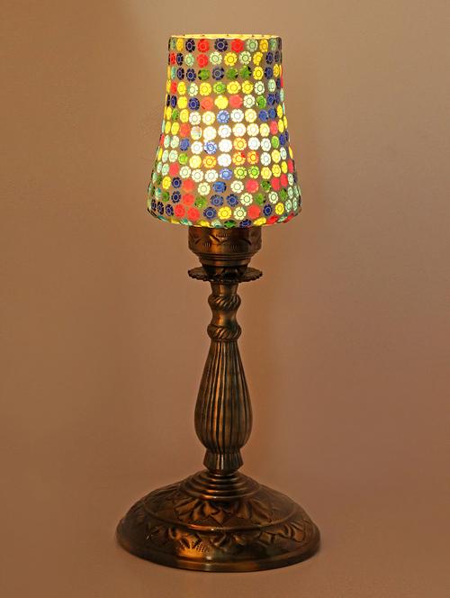 new designer central table lamp with colorful glass decorative with colorful beads & chips & high quality stand (set of 4) - 15574297 - Very Small Image - 1