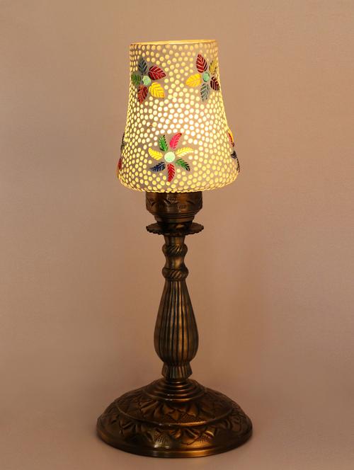 new designer central table lamp with colorful glass decorative with colorful beads & chips & high quality stand (set of 4) - 15574300 - Very Small Image - 1