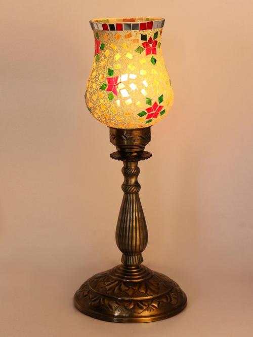 new designer central table lamp with colorful glass decorative with colorful beads & chips & high quality stand (set of 4) - 15574301 - Very Small Image - 1