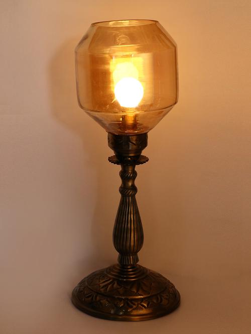 new and trendy designe antique central table lamp with designer glass & high quality stand for imperial feeling (set of 4) - 15574316 - Very Small Image - 1