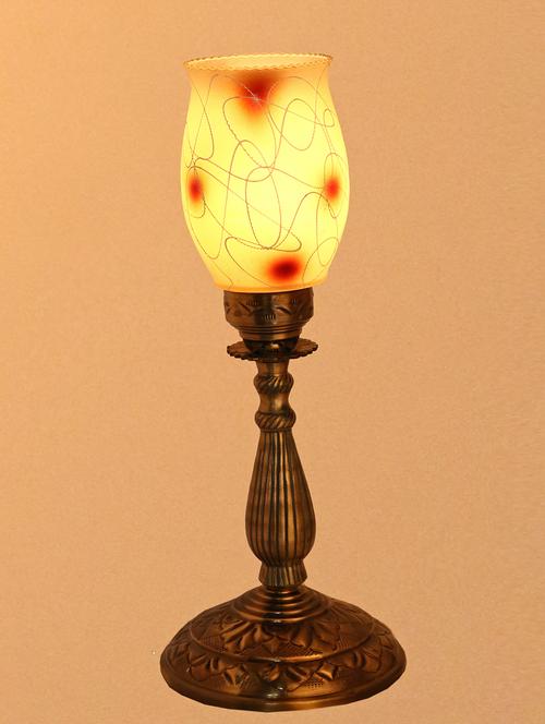 new designer bed corner & central table lamp with colorful decorative glass and royal look high quality stand (set of 2) - 15574492 - Very Small Image - 1