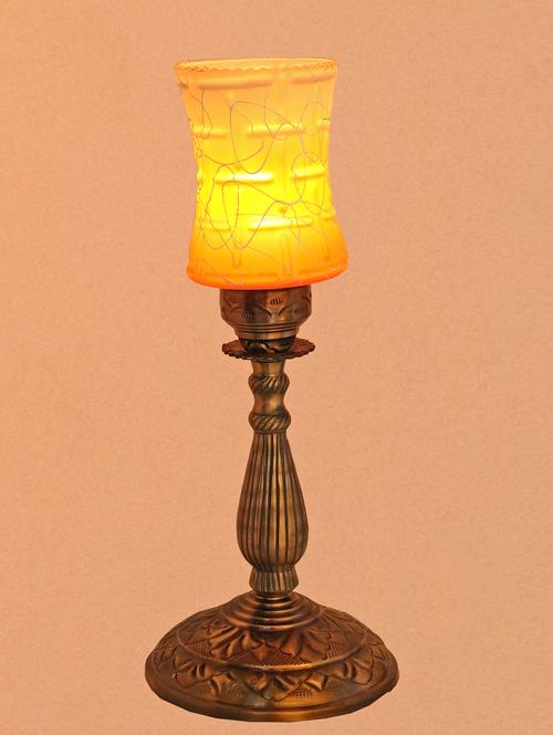 new designer bed corner & central table lamp with colorful decorative glass and royal look high quality stand (set of 2) - 15574496 - Very Small Image - 1