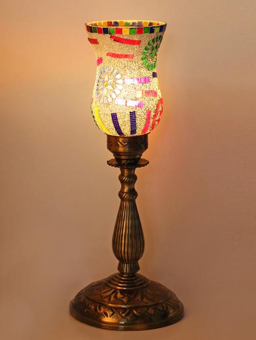 new designer central table lamp with colorful glass decorative with colorful beads & chips & high quality stand (set of 2) - 15574506 - Very Small Image - 1