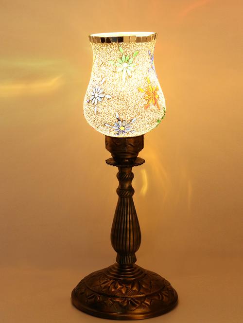 new designer central table lamp with colorful glass decorative with colorful beads & chips & high quality stand (set of 2) - 15574517 - Very Small Image - 1