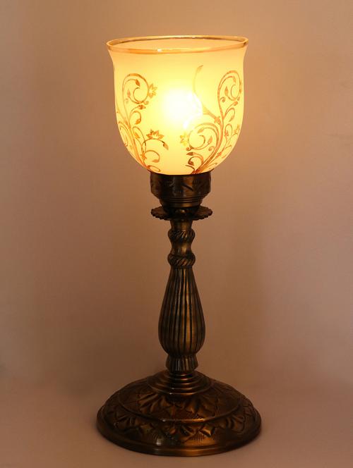 new and trendy designe antique central table lamp with designer glass & high quality stand for imperial feeling (set of 2) - 15574524 - Very Small Image - 1