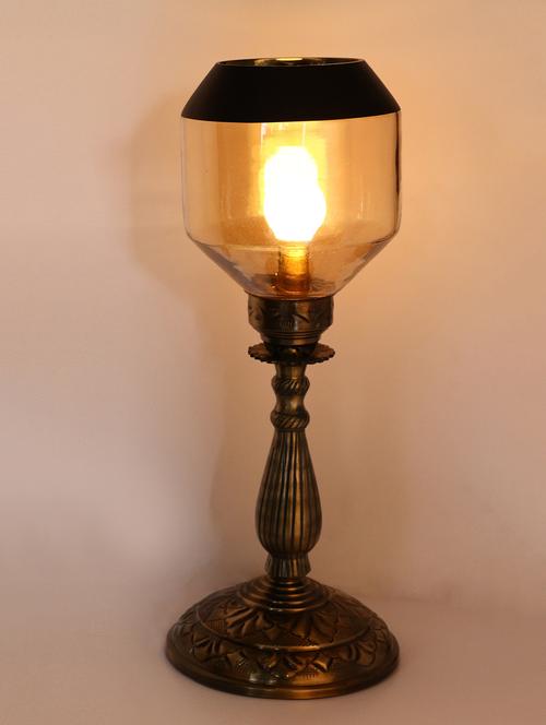new and trendy designe antique central table lamp with designer glass & high quality stand for imperial feeling (set of 2) - 15574527 - Very Small Image - 1