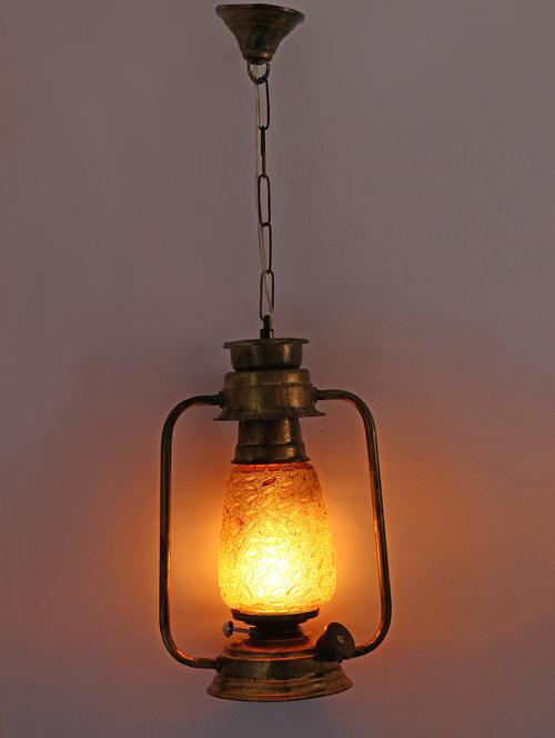 antique pendant hanging lantern lamp light with colorful glass perfect match of trading and traditional - 15574569 - Very Small Image - 1
