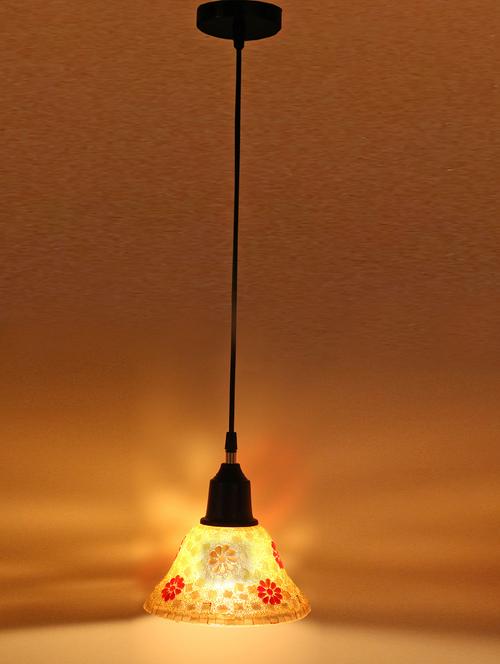decorative colorful mozac hanging lamp ornamented with colorful chips & beads with magical effects - 15574581 - Very Small Image - 1