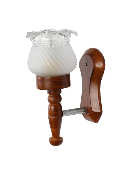 lakshya new stylish hand decorative colorful glass wall lamp light with royal wooden fitting-ow33 - 15574911 - Very Small Image - 1