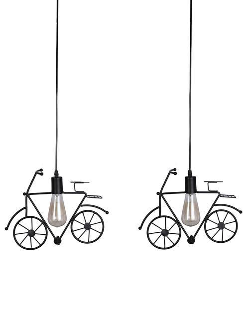 lakshya designer & stylish bicycle hanging lamp light (set of two) -cy34 bulb not include - 15574988 - Very Small Image - 1