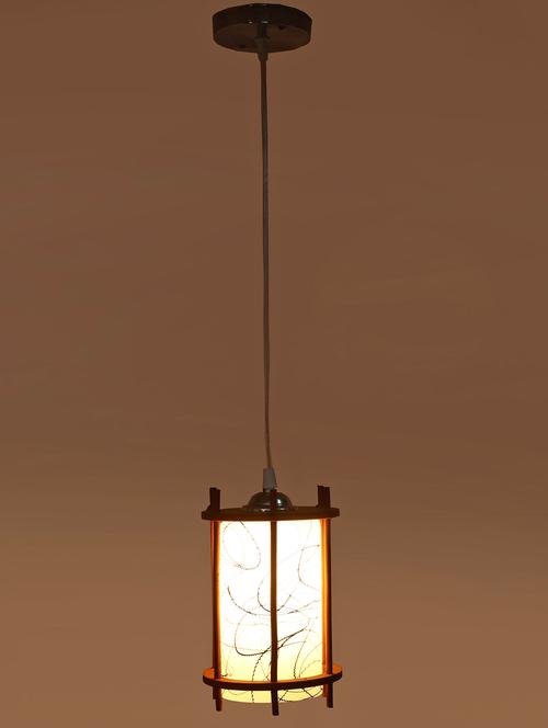 lakshya designer pendant hanging ceiling lamp light with designer wooden box & all fitting -wd27 - 15575012 - Very Small Image - 1