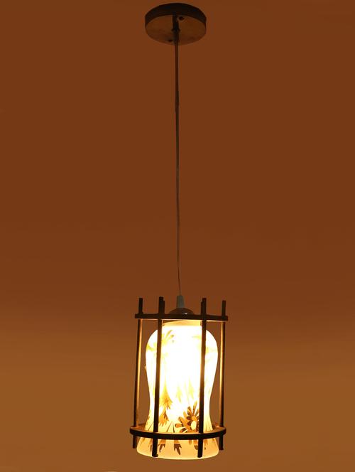 lakshya styles pendant hanging ceiling lamp light with styles wooden box & all fitting (set of two) -wd35 - 15575019 - Very Small Image - 1