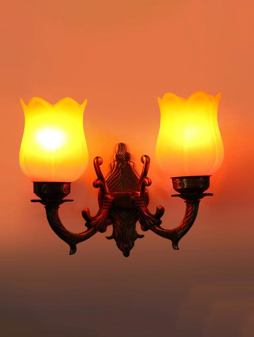 lakshya twins wall lamp with hand decorative colorful glass & metal fitting for colorful magical light(set of 4) d66 - 15575121 - Very Small Image - 1