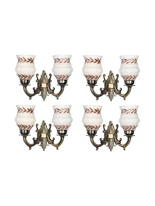 lakshya twins wall lamp with hand decorative colorful glass & metal fitting for colorful magical light(set of 4) d74 - 15575129 - Very Small Image - 1