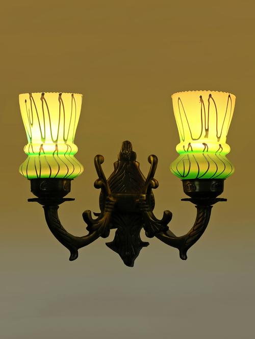 lakshya twins wall lamp with hand decorative colorful glass & metal fitting for colorful magical light(set of 4) d82 - 15575137 - Very Small Image - 1