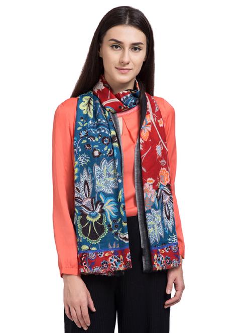 floral woolen stole - 15575290 - Very Small Image - 1