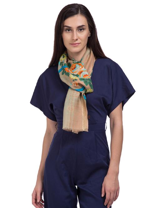 floral woolen stole - 15575303 - Very Small Image - 1