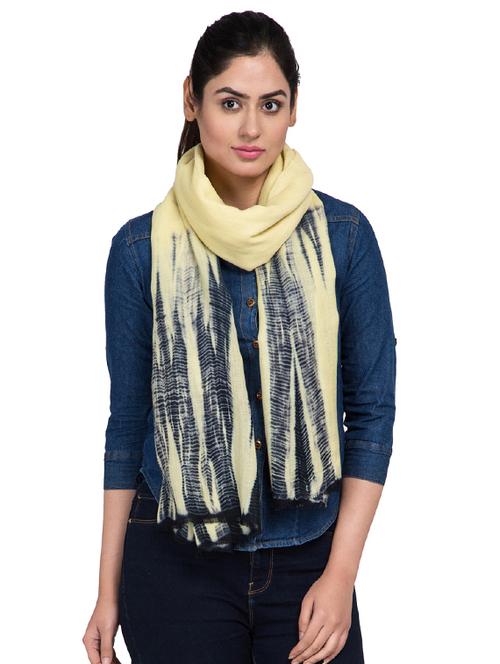 tie and dye woolen stole - 15575324 - Very Small Image - 1