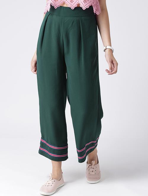 contrast stripes pleated detail palazzo - 15575748 - Very Small Image - 1