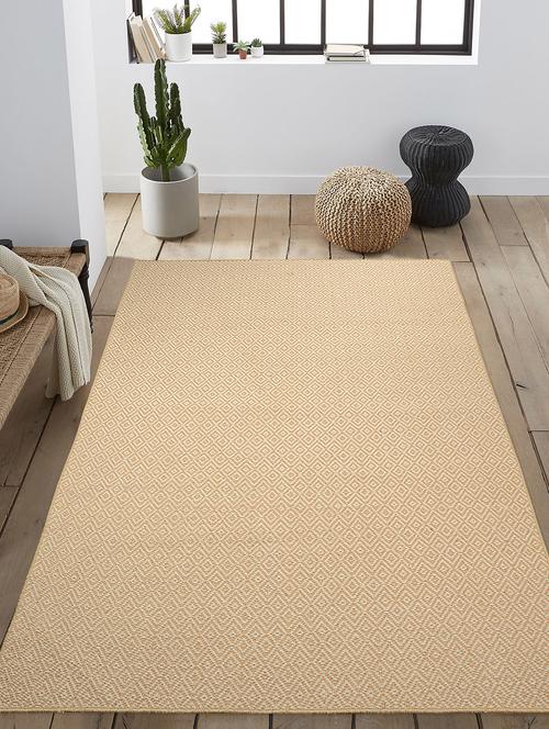 modern jute n cotton made floor carpet- 6x9ft (180x270 cm) - 15576242 - Very Small Image - 1