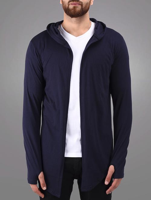 dark blue cotton shrug - 15576323 - Very Small Image - 1