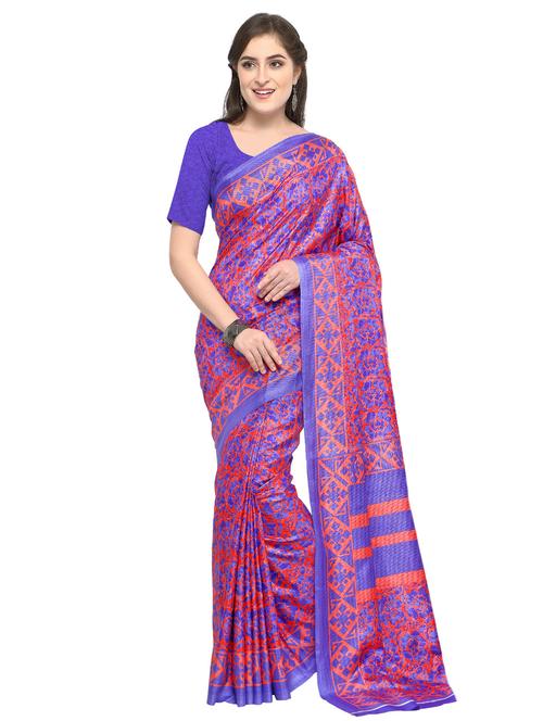 digital floral printed saree with blouse - 15576408 - Very Small Image - 1