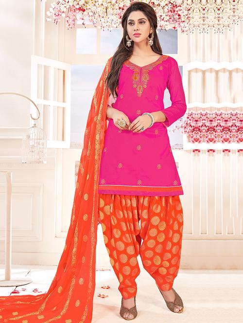 embroidered unstitched patiyala suit - 15576470 - Very Small Image - 1