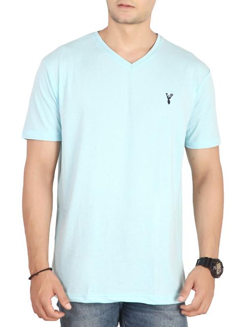 blue cotton t-shirt - 15576619 - Very Small Image - 1