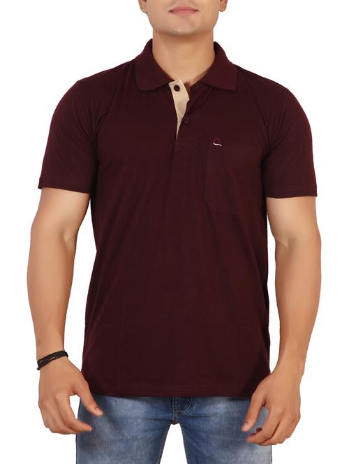 brown cotton pocket t-shirt - 15576621 - Very Small Image - 1