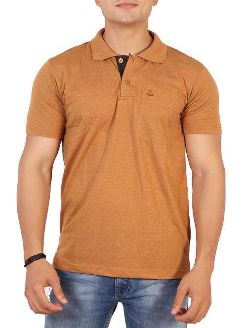 brown cotton pocket t-shirt - 15576622 - Very Small Image - 1