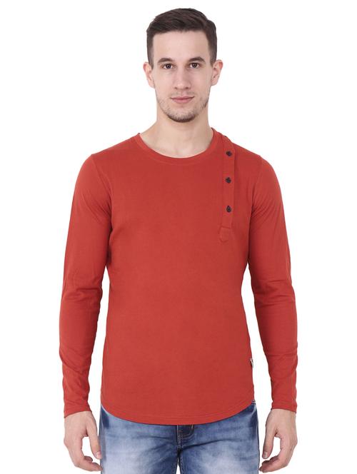 red cotton t-shirt - 15576894 - Very Small Image - 1