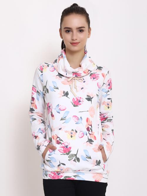 turtle neck floral sweatshirt - 15577309 - Very Small Image - 1