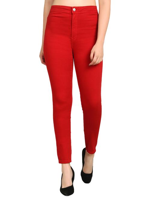 hot red skinny jeans - 15577319 - Very Small Image - 1