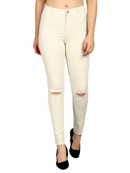 knee slit skinny jeans - 15577336 - Very Small Image - 1