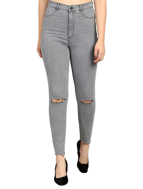 dove grey knee slit jeans - 15577344 - Very Small Image - 1