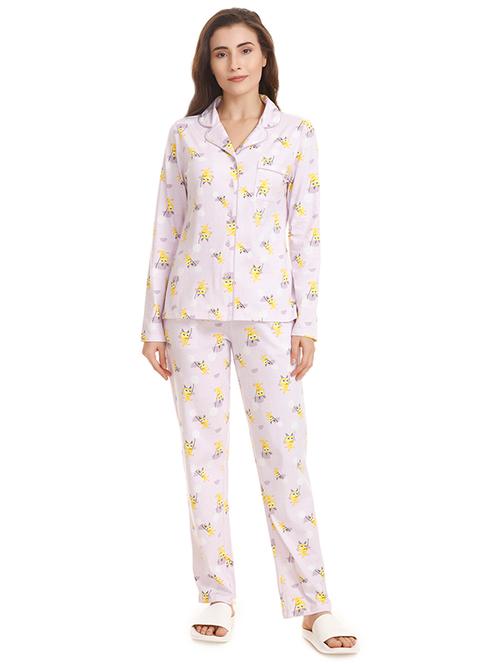 quirky print nightwear pajama set - 15577547 - Very Small Image - 1