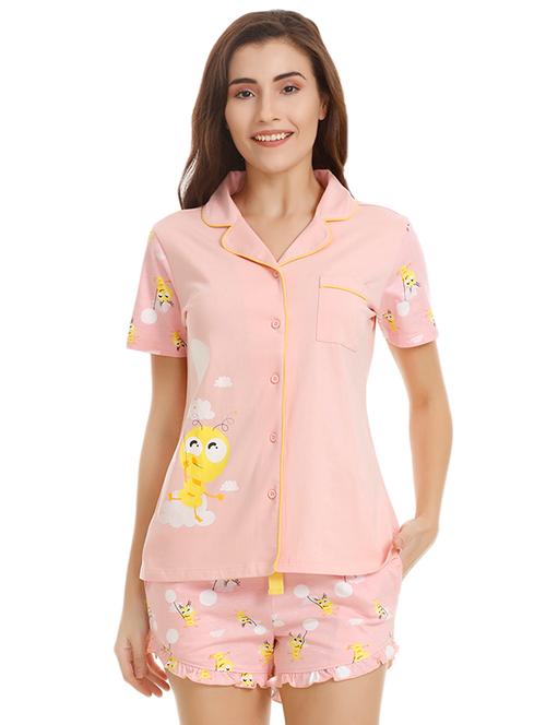 quirky print nightwear shorts set - 15577548 - Very Small Image - 1