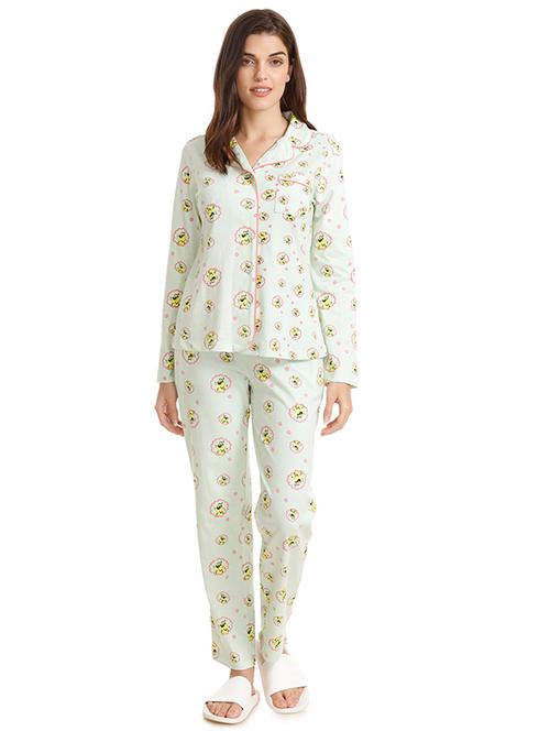 quirky print nightwear pajama set - 15577559 - Very Small Image - 1