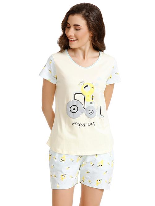 cartoon print nightwear short set - 15577562 - Very Small Image - 1