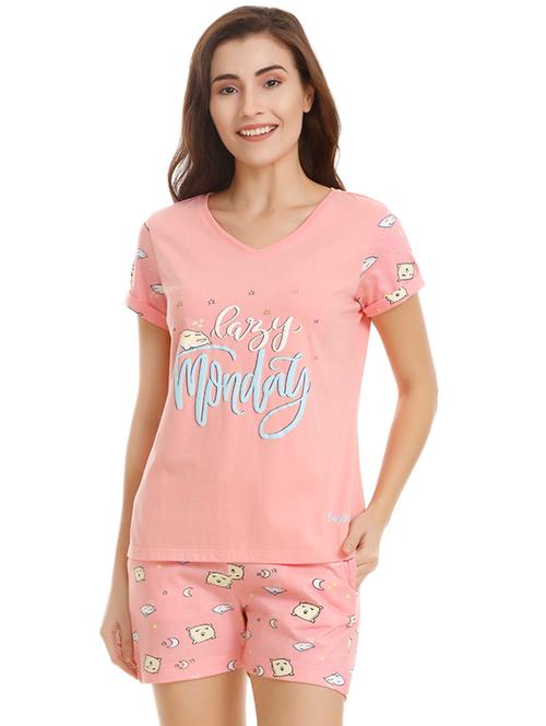 quirky print nightwear shorts set - 15577568 - Very Small Image - 1