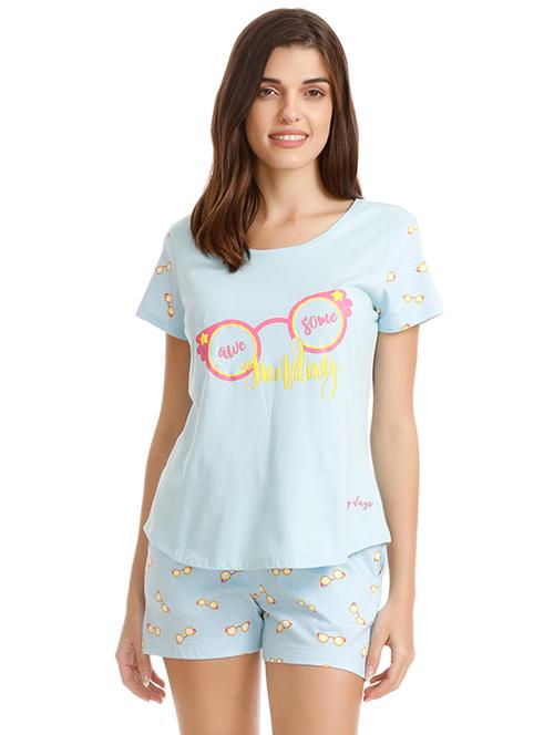 quirky print nightwear shorts set - 15577573 - Very Small Image - 1