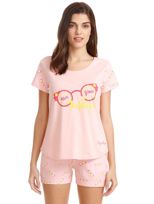 quirky print nightwear shorts set - 15577574 - Very Small Image - 1