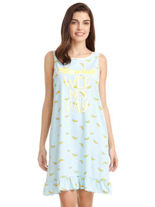 quirky print frilled hem sleepshirt - 15577768 - Very Small Image - 1