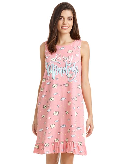 quirky print frilled hem sleepshirt - 15577770 - Very Small Image - 1