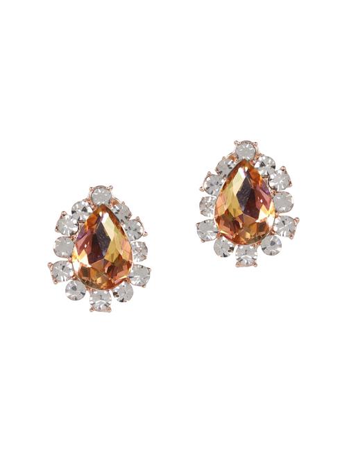 orange metal studs earring - 15577835 - Very Small Image - 1